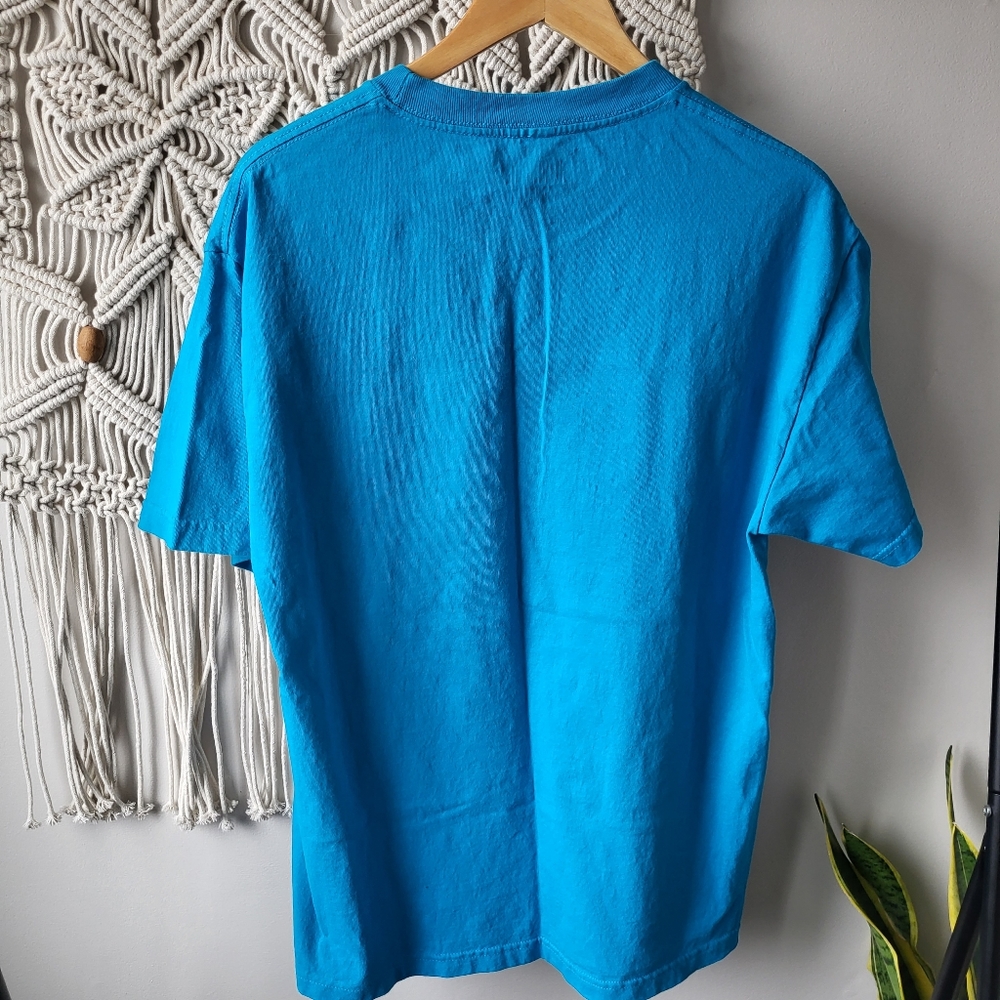 Billionaire Boys Club blue crew neck short sleeve graffic T-shirt astronauts Lg - Picture 4 of 8